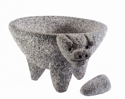 Pig Head Molcajete