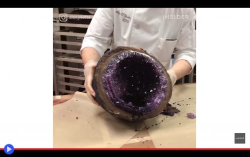 Giovani cuochi creano un geode di ametista dalla cioccolata - Il blog